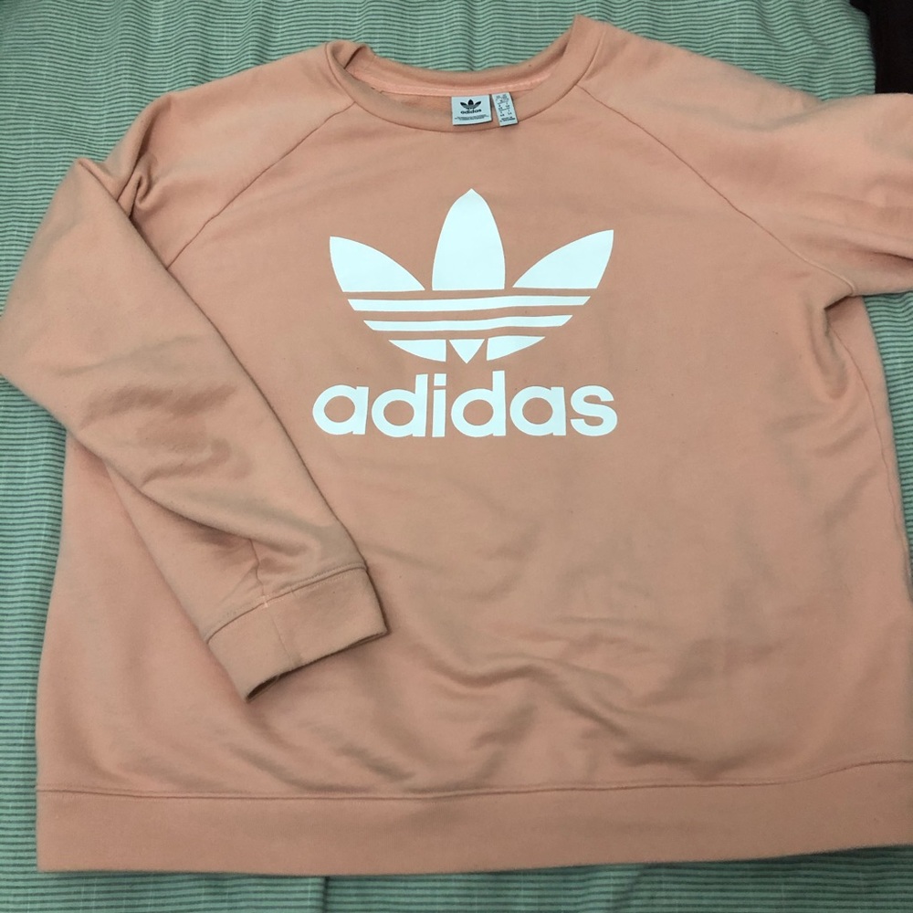 Peach adidas sweatshirt